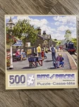 Bits And Pieces Oakworth Station Art By Trevor Mitchell 500 Puzzle. Fixed Price $9.99.