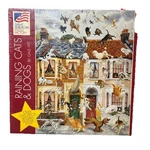 550 Piece Jigsaw Puzzle, Great American Factory, Raining Cats & Dogs. Fixed Price $14.00.