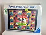 1994 Ravensburger Rainbow Cow Jigsaw Puzzle 1500 Pieces #162161 Rare New Sealed. Fixed Price $99.99.