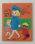 Vintage Playskool Wooden Tray Puzzle Patrol Woman # 195-11 Complete. Fixed Price $14.95.