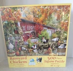 Barnyard Chickens 500 Piece Jigsaw Puzzle By Lori Schory Sunsout Brand New. Fixed Price $14.95.