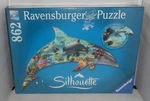 Nib Ravensburger Silhouette Dolphin World 862 Piece Jigsaw Puzzle New Sealed. Fixed Price $39.99.