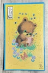 Vintage Lankies Nursery Tray Puzzle Teddy Bear / Floral Jessup Paper Box Usa. Fixed Price $19.99.