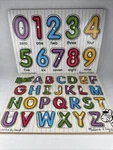 Melissa & Doug See-inside Alphabet Numbers Wooden Peg Puzzle. Fixed Price $12.99.