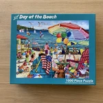 500PC Jigsaw Puzzle Day At The Beach Randy Wollenmann Vermont Christmas. Fixed Price $5.00.