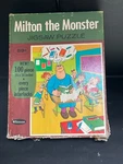 Vtg 1967 Milton The Monster 100 Pc Jigsaw Puzzle Worn Box Sealed Bagged Contents. Fixed Price $35.00.