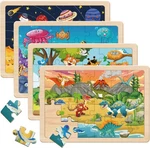 Puzzles For Kids Ages 4-6, Packs 24 Piece Wooden Jigsaw Toddlers 5. Fixed Price $13.90.