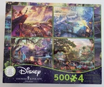 4-IN-1 Disney Thomas Kinkade Four Puzzles Lion King Peter Pan Jungle Book Frog. Fixed Price $9.99.