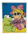 Vintage Wooden Puzzle Muppet Babies Miss Piggy & Kermit 1983 Cat Cradle 265-10. Fixed Price $11.08.