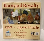 Sunsout Barnyard Royalty By Carol Decker 500 Pc Panoramic Puzzle Complete. Fixed Price $12.95.