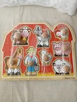 Melissa & Doug Large Farm Friends Deluxe Jumbo Knob Puzzle Ages 1+ New. Fixed Price $20.99.