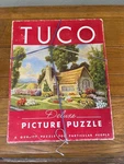 Vintage Tuco Deluxe Picture Puzzles 2 Pieces Missing - Be It Ever So Humble. Fixed Price $9.00.