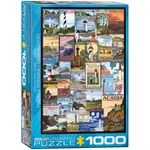 Eurographics Lighthouses Vintage Ads Puzzle 1000 Piece 6000-0779 Blue. Fixed Price $32.86.