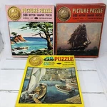 Whitman Gold Seal Puzzle 500 620 Piece Sailing Ship Coast Ocean Harbor Scenes. Fixed Price $11.71.