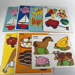 Vtg Playskool Style 180 4-PIECE Frame Puzzles Lot Of 7 Preschool Prek. Fixed Price $54.99.