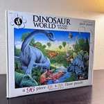 Vtg 1997 Dinosaur World Jurassic Period 96 Piece Giant Jigsaw Puzzle. Fixed Price $18.99.