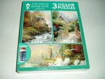 Thomas Kinkade Jigsaw Puzzles 3571-3 Nib. Fixed Price $18.99.