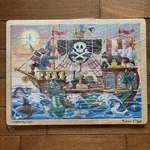 Melissa Doug 48 Piece Crafted By Hand Wooden Pirate Puzzle Ages 4-6 Years. Fixed Price $14.00.