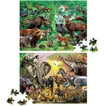 Double Sided 100 Piece Puzzles For Kids Wild Animals 2 In Jigsaw Toys. Fixed Price $8.54.