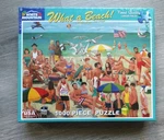 1,000 Piece D. Marconi Art Puzzle "what Beach 24"X30" White Mountain. Fixed Price $18.50.