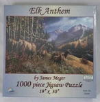Sunsout 1000 Pc Puzzle Elk Anthem By James Meger 19" X 30 #28448 New & Sealed. Fixed Price $22.00.