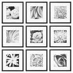 Gallery Perfect (set 9) Black Square Photo Frame Wall Kit. Fixed Price $24.99.
