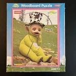 1998 Playskool Wood Puzzle Teleubbies #629-01 4 Pieces Dipsy In Cow Hat. Fixed Price $8.00.