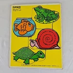 Toddler Wooden Puzzle Water Pals 4 Piece 12 X 9 Playskool #180-11. Fixed Price $9.99.