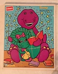 2 Vintage Playskool Wooden Tray Puzzles: 1 Happy Birthday, Barney. Fixed Price $10.00.