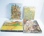 4 Vintage Springbok Puzzle Lot All Missing Pieces - Read Details For Jigsaws. Fixed Price $18.99.