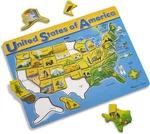 Melissa & Doug Usa Map Wooden Puzzle (45 Pcs). Fixed Price $29.29.
