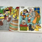 2 Vintage Playskool Walt Disney Wooden Puzzles Pinocchio. Fixed Price $22.95.