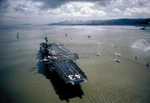 Uss Coral Sea Aircraft Carrier Golden Gate Bridge California 13X19 Photo. Fixed Price $17.99.