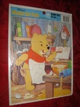 1990'S Golden Winnie The Pooh Frame Tray 12 Pc Puzzle 4585 3-7YR Walt Disney Co. Fixed Price $13.00.