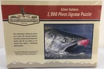 New Sealed Eagle Claw Silver Salmon 1000 Piece Jigsaw Puzzle 27X20 When Finished. Fixed Price $6.99.