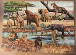 1977 Springbok African Animals Waterhole 100 Piece Children's Jigsaw Puzzle Htf!. Fixed Price $45.00.
