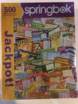 Complete Springbok 500 Piece Puzzle Jackpot Lottery Tickets Metallic Rare 2010. Fixed Price $55.00.