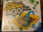 Ravensburger Puzzle Stow & Go Storage System Roll Mat 46"X26" Holds Up 1500. Fixed Price $18.00.