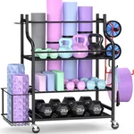 Yoga Mat Storage Racks,home Gym For Dumbbells Kettlebells Foam Roll. Fixed Price $132.52.