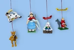 4 Wooden Children's Nursery Rhyme Xmas Holiday Christmas Ornaments *read Flaw. Fixed Price $19.92.