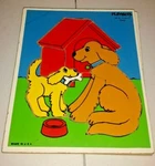 Euc Vintage 1985 Playskool Dogs Tray Puzzle 186-03 Pieces. Fixed Price $21.29.