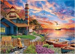 Puzzles For Adults 1000 Pieces Sunset Lighthouse Challenging Jigsaw. Fixed Price $14.24.