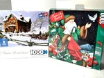 Jigsaw Puzzles Winter Wonderland Masterpieces Santa 1000 X2 Christmas. Fixed Price $24.95.