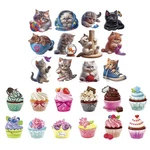 Rose Art Cupcakes & Kittens Mini Shaped, Set Of 2 Jigsaw Puzzle. Fixed Price $24.98.