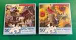 2 Bits & Pieces 50 Pc Jigsaw Puzzles Deer Cardinal Snow Sunflower Songbirds. Fixed Price $18.95.
