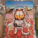 Vintage 1978 Golden Garfield Astronaut Hearts 100 Piece Puzzle Complete. Fixed Price $13.63.