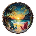 Wooden Puzzles For Adults - Sunset Beach Puzzle, Unique Shape Jig.... Fixed Price $32.01.
