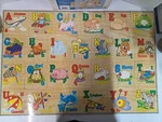 Wooden Alphabet Floor Puzzle First Learning 36 Inch By 24 Colorful Animals. Fixed Price $15.00.