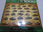 Military Puzzle Wwii Tanks By Eurographics 1000 Pieces (19 1/4" X 26 5/8"). Fixed Price $27.84.