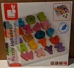 J05566 - Alphabet Puzzle, Wooden By Janod From Juratoys For Ages 3 Years. Fixed Price $25.00.